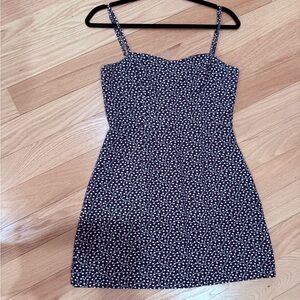 French Connection, purple and white spaghetti strap sun dress